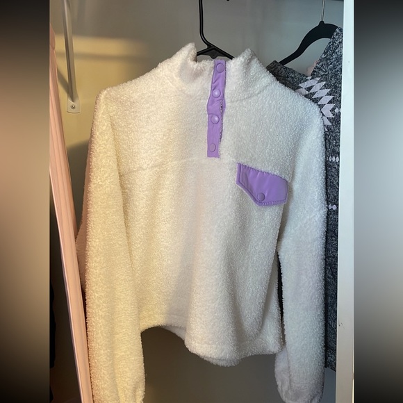 Cozy white halfzip - Picture 1 of 5